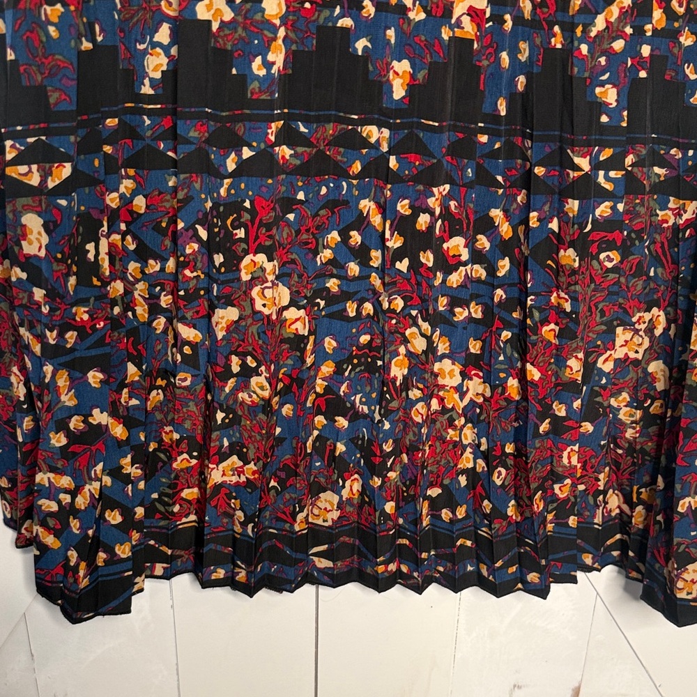 LuLaRoe Black Floral Midi Skirt - Picture 3 of 7